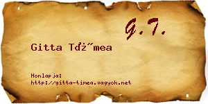 Gitta Tímea névjegykártya