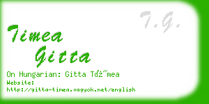 timea gitta business card